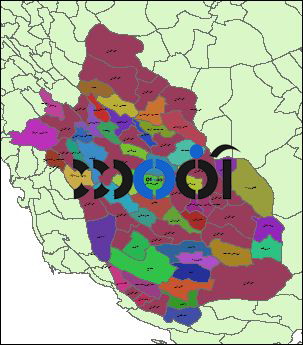 شیپ فایل بخش های استان فارس 