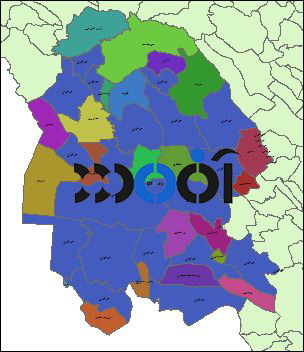 شیپ فایل بخش های استان خوزستان 