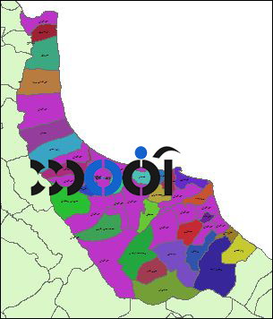 شیپ فایل بخش های استان گیلان 