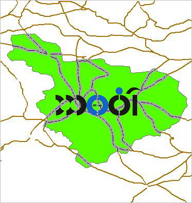 شیپ فایل راه های ارتباطی شهرستان اراک