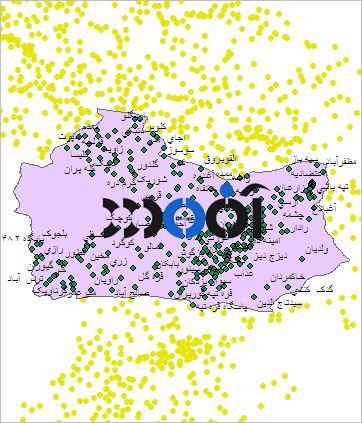 شیپ فایل روستاهای شهرستان خوی