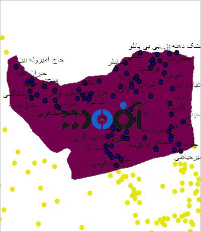 شیپ فایل روستاهای شهرستان آستارا