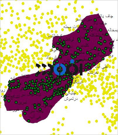 شیپ فایل روستاهای شهرستان لنگرود