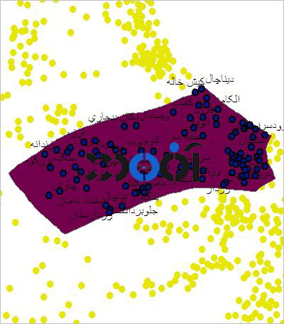 شیپ فایل روستاهای شهرستان رضوانشهر