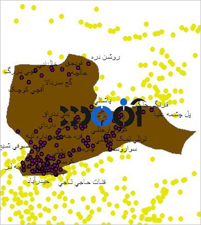 شیپ فایل روستاهای شهرستان کلاله