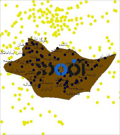 شیپ فایل روستاهای شهرستان مینودشت