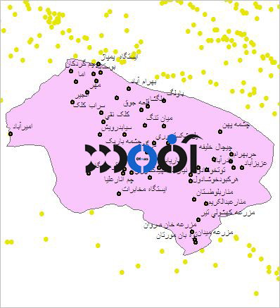 شیپ فایل روستاهای شهرستان ملکشاهی