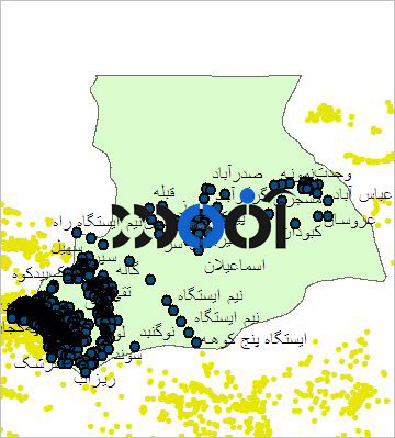 شیپ فایل روستاهای شهرستان نائین