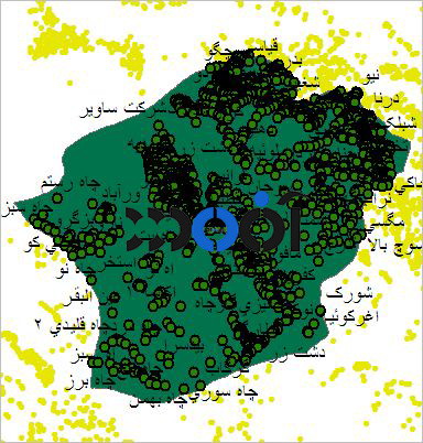 شیپ فایل روستاهای شهرستان سیرجان