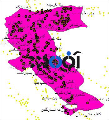 شیپ فایل روستاهای شهرستان سرپل ذهاب