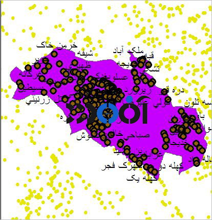 شیپ فایل روستاهای شهرستان رامهرمز