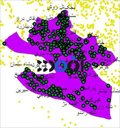 شیپ فایل روستاهای شهرستان بهبهان