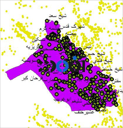 شیپ فایل روستاهای شهرستان شوش