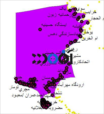 شیپ فایل روستاهای شهرستان خرمشهر