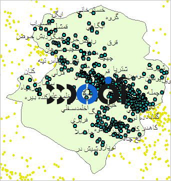 شیپ فایل روستاهای شهرستان چناران