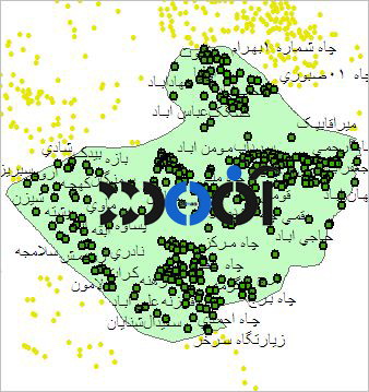 شیپ فایل روستاهای شهرستان تایباد