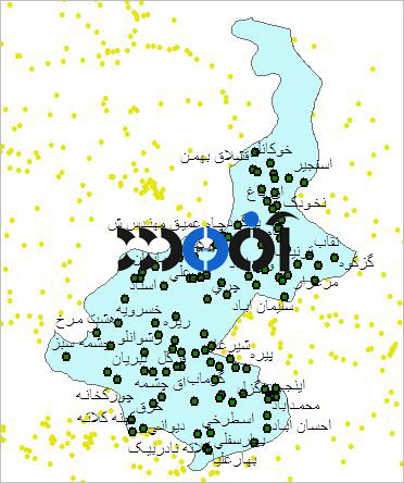 شیپ فایل روستاهای شهرستان فاروج
