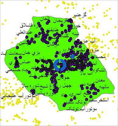 شیپ فایل روستاهای شهرستان محلات