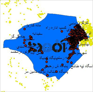 شیپ فایل روستاهای شهرستان زابل