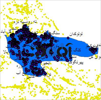 شیپ فایل روستاهای شهرستان خاش